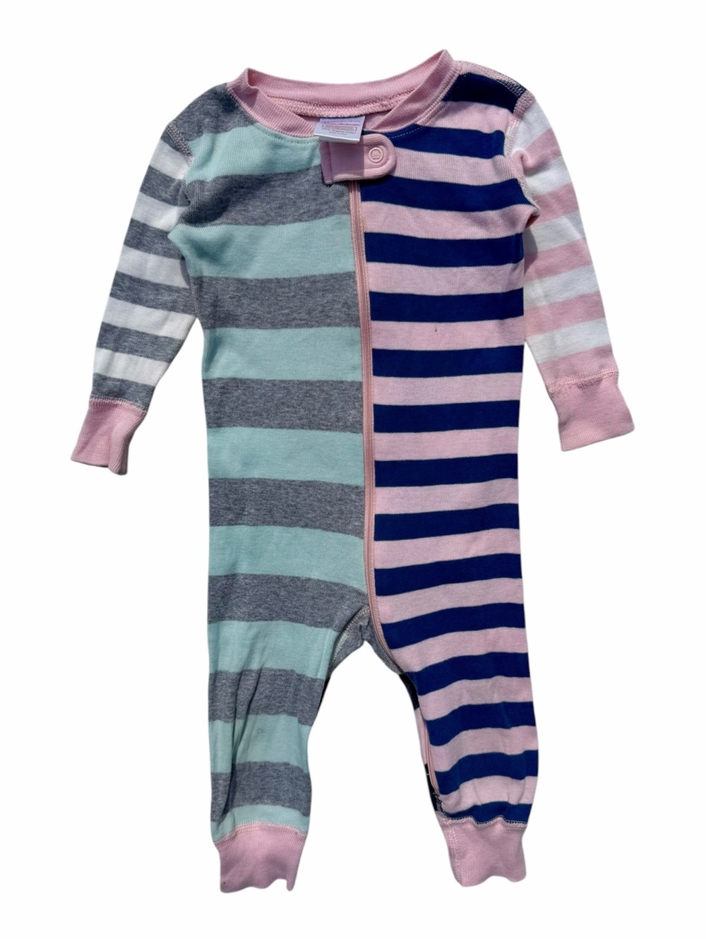 Hanna Andersson Baby 6-12M 70cm Colorblock Stripe Organic Cotton Sleeper